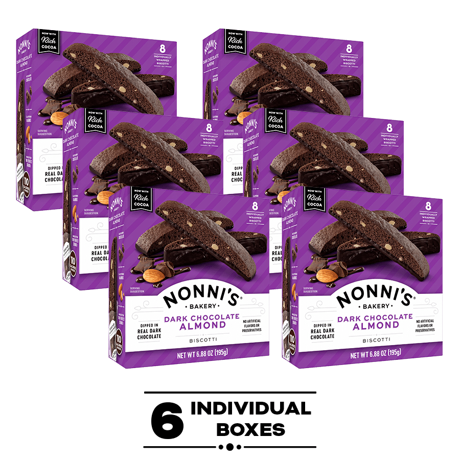 Nonni's Dark Chocolate Almond Biscotti, 6-Pack