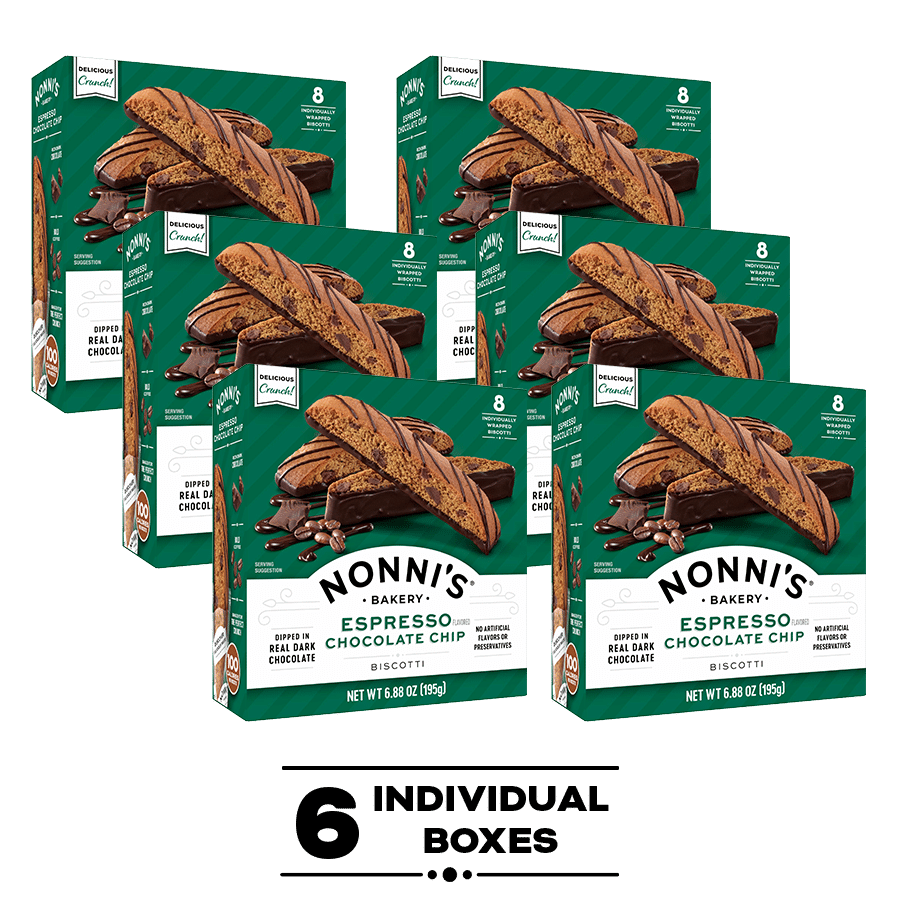 Nonni's Espresso Chocolate Chip, 6-Pack