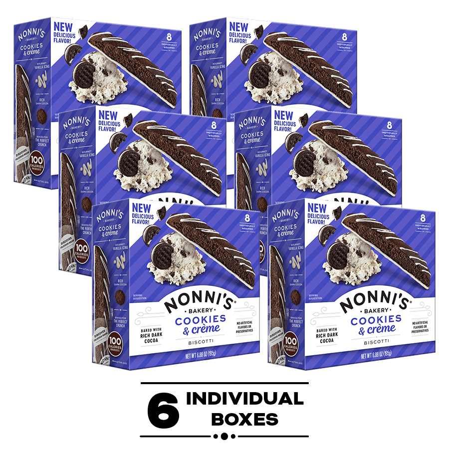 Nonni's Cookies & Créme, 6-Pack