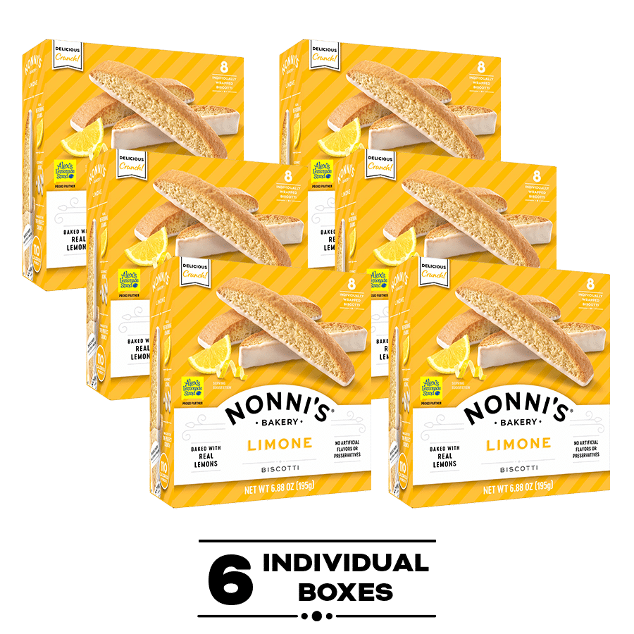 Nonni's Limone Biscotti, 6-Pack