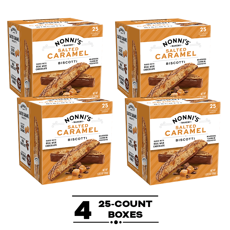 Nonni's Limone Biscotti, 25 count box, 4-pack