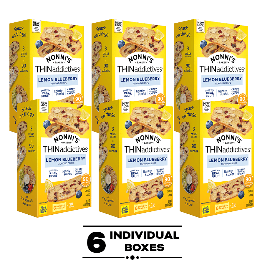 Nonni's THINaddictives Lemon Blueberry, 6-Pack