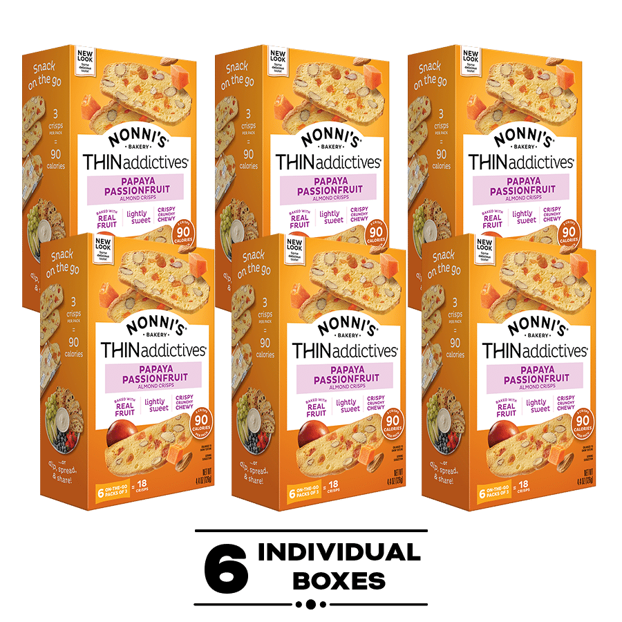Nonni's THINaddictives Papaya Passionfruit, 6-Pack