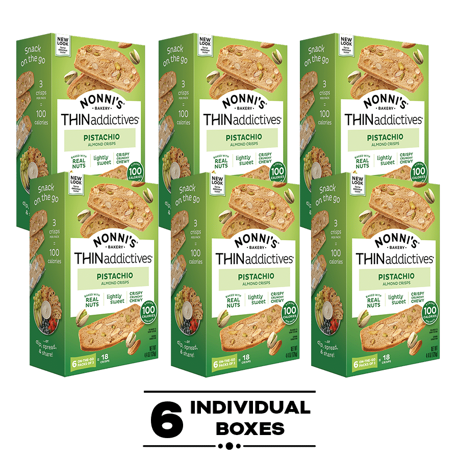 Nonni's THINaddictives Pistachio, 6-Pack