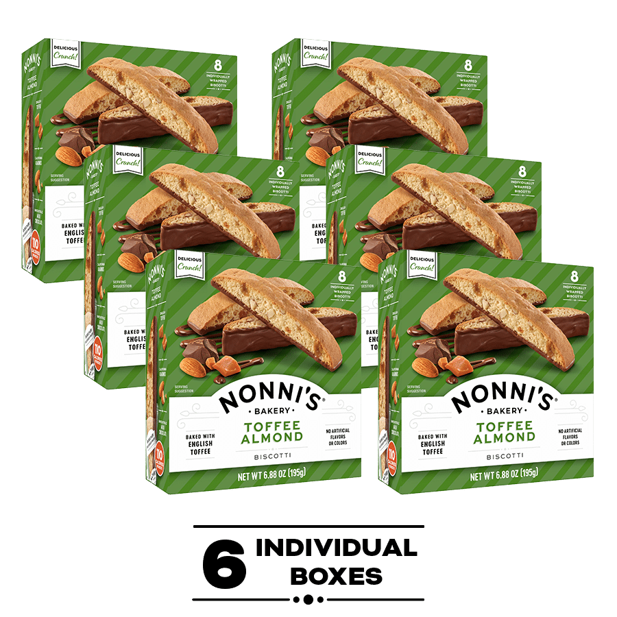 Nonni's Toffee Almond Biscotti, 6-Pack